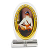 Oval Shape Acrylic Showpiece of Baba Deep Singh Ji Idol Statue for Office & Home Decor