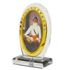 Oval Shape Acrylic Showpiece of Baba Deep Singh Ji Idol Statue for Office & Home Decor