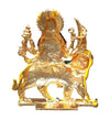 Hindu Goddess : Durga Maa Sherawali on Tiger Brass Statue Idol for Home Decor, Car Dashboard, Mandir Pooja & Office Table