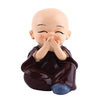 Little Baby Monk Buddha Set Of 4 Pcs Lord Buddha Idol For Car dashboard, Home Decor & Office Desk