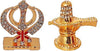 Combo of 2 Punjabi Khanda Symbols of Sikh Idol & Lord Shiva Shivlinga for Pooja, Gift Item and Decorative Showpiece