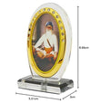 Oval Shape Acrylic Showpiece of Baba Deep Singh Ji Idol Statue for Office & Home Decor