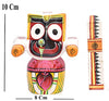 Lord Jagannath,Balabhadra,Maa Subhadra and Sudarsan Chakra Wooden Idol for Puja, Home Decor