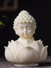 Lotus Baby Buddha Statue Idol for Office Desk & Car Dashboard, Ideal for Home Decor