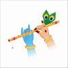 Krishna Flute Wall Sticker & Mural Sticker for Wall Size - 60x60cm NBD39