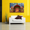 Gods Hindu Temple South India Kerala | Peel & Stick Vinyl Wall Sticker for Bedroom & Living Room | 26.6 x 18 inch (68 x 46 cms)