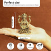 Pure Brass Lakshmi Devi Idol for Pooja Room, Home Decor, Car Dashboard or Office Desk - 4.0 Centimetres