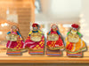 Handmade Recycled Material Rajasthani Raja Rani Puppet/Dolls Diyas Tealight