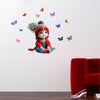 Cute Little Krishna Baby Krishna Lord Krishna God Krishna with Butterfly Wall Sticker Kids Room Living Room Bedroom Size - 92 x 70 cm Pack of