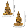 Set of 2 lord Buddha Statue Showpiece Idols for Home Decor Mandir Temple Pooja Room Living Room Office Table