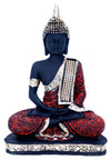 Polyresin Sitting Buddha Idol Statue | Home Decor Showpiece | Decoration & Gift - Red