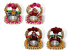 Recycled Material Rajasthani Raja Rani Puppet/Dolls Decorative Jharokha Tealight Candle Holder