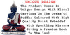 Polyresin Sitting Buddha Idol Statue | Home Decor Showpiece | Decoration & Gift - Red