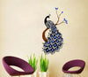 Beautiful Bird Peacock sit on Branch Wall Sticker (Multicolor PVC Vinyl 90 x 50cm)