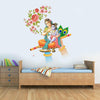 Krishna Sitting on Flute Wall Sticker & Mural Sticker for Wall Size - 50x60cm NBD42