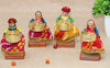 Handmade Recycled Material Rajasthani Raja Rani Puppet/Dolls Diyas Tealight