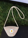 Woven Women Luxury Jute Handbag, Sling Bag, Small Shopping Bag, Ladies Shoulder Purse - Multicolour