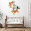 Krishna Sitting on Flute Wall Sticker & Mural Sticker for Wall Size - 50x60cm NBD42