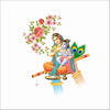 Krishna Sitting on Flute Wall Sticker & Mural Sticker for Wall Size - 50x60cm NBD42