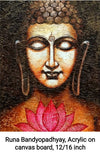 Lord Buddha Acrylic on Canvas Board