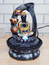 Resin Buddha 3-Tier Water Fountain with Led Light for Home Decoration