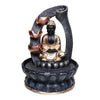 Resin Buddha 3-Tier Water Fountain with Led Light for Home Decoration