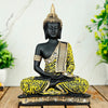 Polyresin Sitting Buddha Idol Statue | Home Decor Showpiece | Decoration & Gift - Yellow