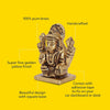 Goddess Lakshmi Idol 100% Pure Brass | Lakshmi Idol with a Square Base for Desk, Car, and Home Dcor