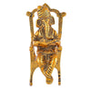 Hindu Gods : Ganesha Metal Lord Ganesha Reading Ramayana Statue Hindu God Ganesh Ganpati Sitting on Chair Idol Sculpture Home Office Gifts Decor(Golden Finish)