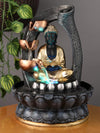 Resin Buddha 3-Tier Water Fountain with Led Light for Home Decoration