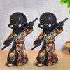 Set of 2 Decorative Monks Buddha Showpiece for Home Living Room Bedroom