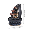 Resin Buddha 3-Tier Water Fountain with Led Light for Home Decoration