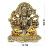 Hindu Gods : Panchmukhi Hanuman Ji Brass Idol for Home & Temple Décor Showpiece | Blessings, Strength & Devotion | Gold Finish