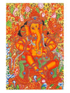 Canvas Print  Unframed |  Wall Decoration Lord Ganesa| Kerala Mural Art Wall Painting | Wall Murals For Living Room | Size 24 x 16 Inches.