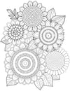 Flowers- Colouring Book For Adults [Paperback]