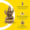 Goddess Lakshmi Idol 100% Pure Brass | Lakshmi Sitting on a Lotus for Desk, Car, and Home Dcor