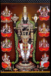 Vinyl sticker of Lord Tirupati Balaji, showcasing vibrant colors and intricate details, perfect for adding a spiritual touch to your home.