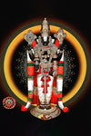 Vinyl sticker of Lord Tirupati Balaji, showcasing vibrant colors and intricate details, ideal for adding a spiritual touch to any room.