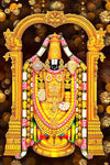 Vinyl sticker of Lord Tirupati Balaji, showcasing vibrant colors and intricate details, ideal for adding a spiritual touch to home decor.