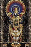 Vinyl sticker of Lord Tirupati Balaji, showcasing vibrant colors and intricate details, ideal for enriching spiritual decor in homes or offices.