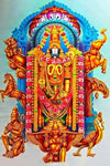 Vinyl sticker of Lord Tirupati Balaji, showcasing vibrant colors and intricate details, ideal for enhancing spiritual decor in homes or offices.