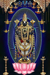 High-quality vinyl sticker of Lord Tirupati Balaji, showcasing vibrant colors and intricate details, ideal for enriching spiritual decor in homes or offices.