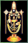 Vibrant vinyl sticker of Lord Tirupati Balaji, showcasing intricate details, ideal for enriching spiritual decor in homes, offices, or children's rooms.