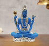 Handmade blue Lord Shiva idol made of resin, ideal for enhancing spiritual spaces, car dashboards, or as a thoughtful gift.