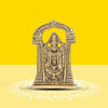 Handcrafted 100% brass Lord Balaji idol, measuring 7 x 1.5 x 9.75 cm, showcasing intricate details and a warm golden finish, ideal for home altars.