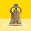 Handcrafted brass Lord Balaji idol with Thiruvachi arch, measuring 5 x 1.5 x 8 cm, symbolizing prosperity and divine blessings, ideal for home altars.