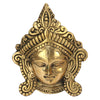 Handmade brass wall hanging of Goddess Durga, featuring intricate details, perfect for home decor and altars, symbolizing divine strength and protection.