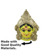 A beautifully crafted Bengali Durga face idol, featuring intricate details, designed for wall hanging, ideal for home decor and spiritual ambiance.