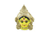 A beautifully crafted Bengali Durga face idol, featuring intricate details, designed for wall hanging, ideal for home decor and spiritual ambiance.