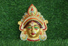 Handcrafted metal wall hanging of Goddess Durga, showcasing intricate details and vibrant colors, perfect for home decor